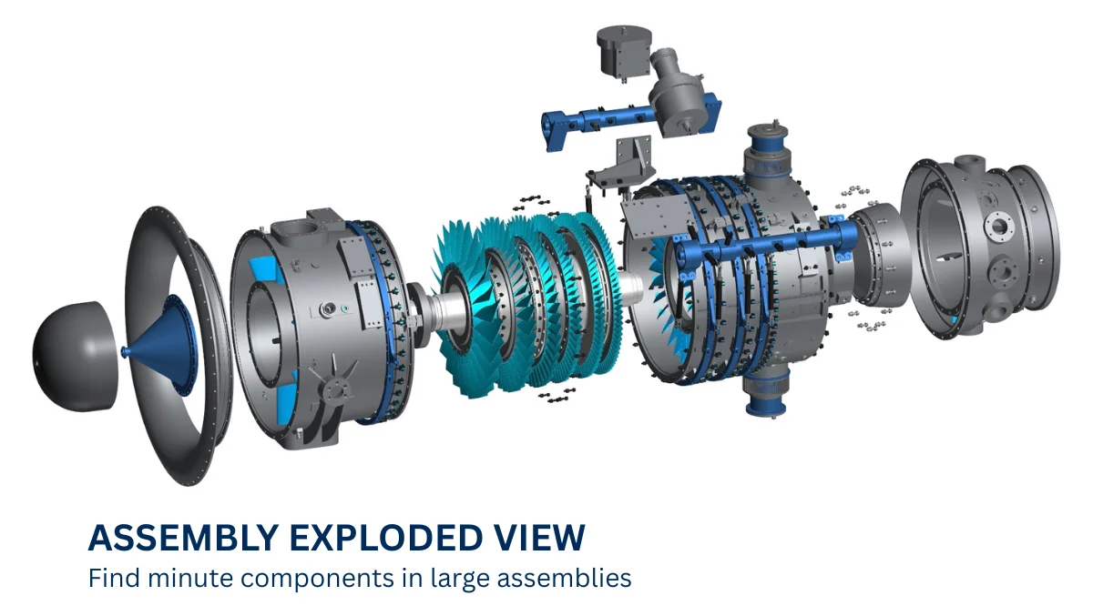 Exploded view of an assembly